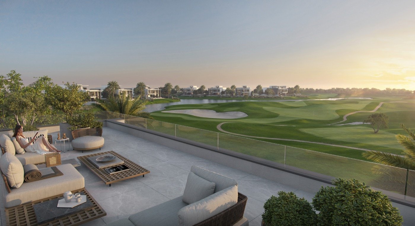 Rooftop terrace overlooking the golf course